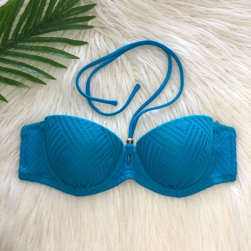 AE aerie • Blue padded wire cup Bikini top